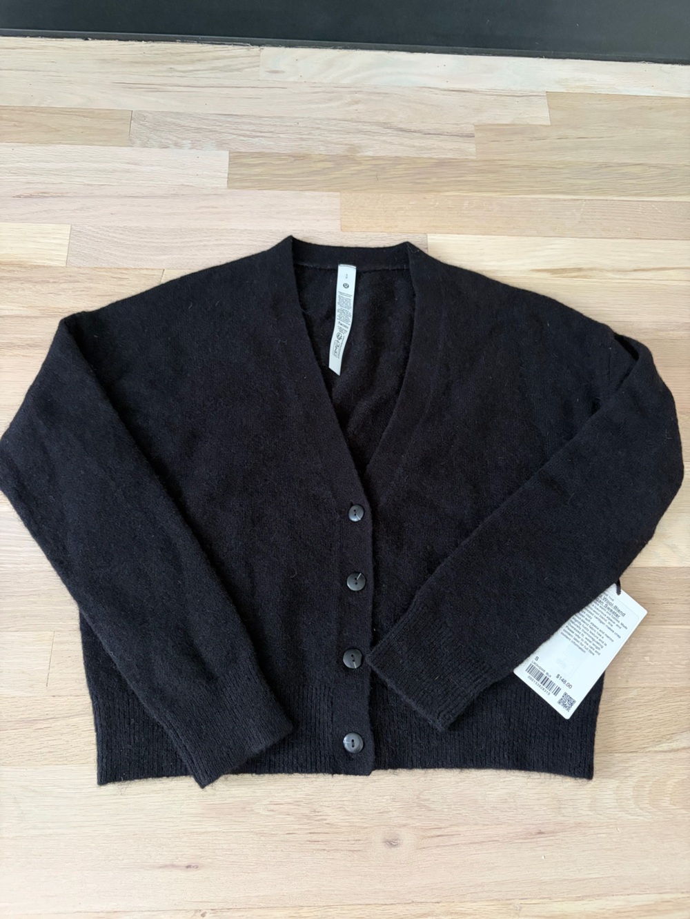 lululemon athletica Black Women's V-Neck Button Cardigan